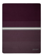 JOOP! HORIZON Decke in 150 x 200 cm, gestreiftes Design in Lila- und Grautönen, Draufsicht