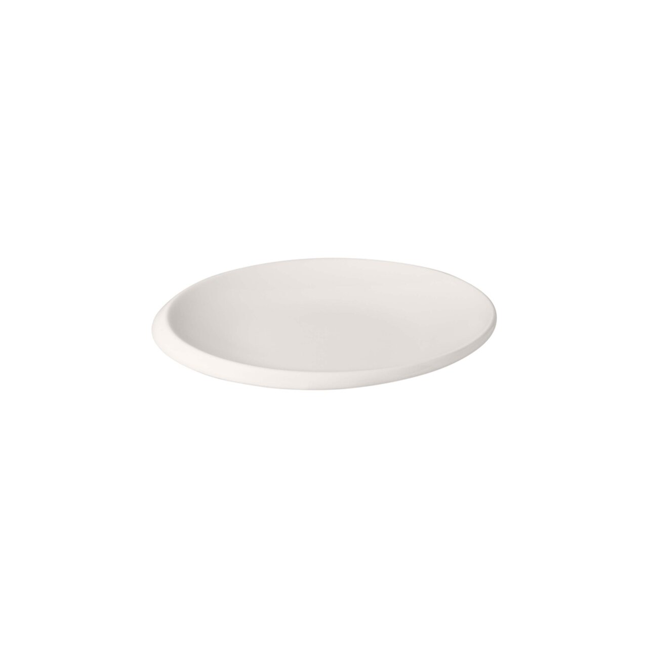 Weißer Brotteller NewMoon 16cm, seitliche Perspektive