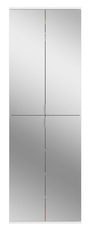 Spiegelschrank mit vier Türen, frontal betrachtet.
