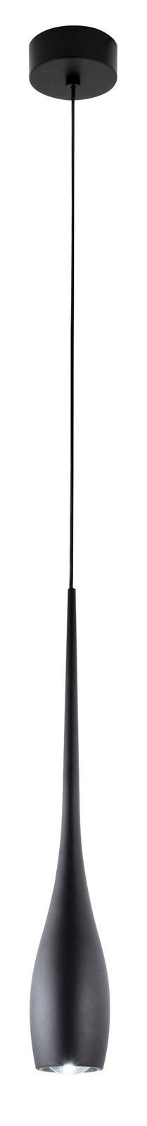 Fabas Luce LED-Pendelleuchte COCO Moderne schwarze LED-Pendelleuchte in Tropfenform, seitliche Perspektive