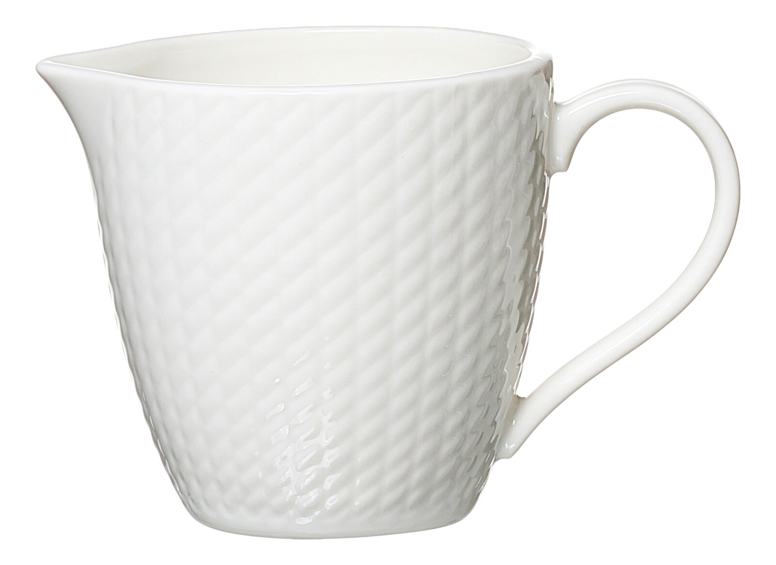 Ritzenhoff & Breker Milchkännchen SAPHIR Weißes Milchkännchen mit strukturiertem Muster, seitliche Ansicht