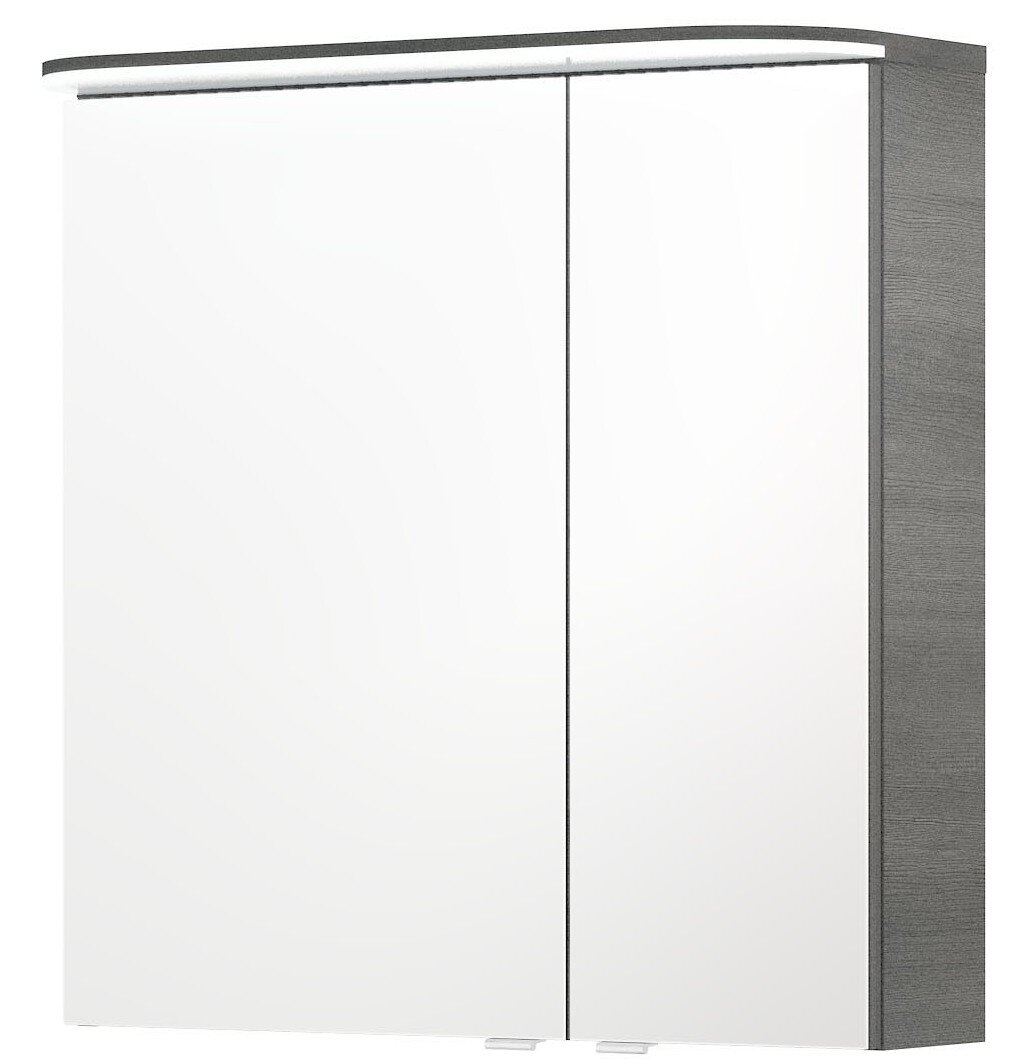 Pelipal Spiegelschrank BALTO SPRINT Moderner Spiegelschrank mit zwei Türen und integrierter Beleuchtung, seitliche Ansicht