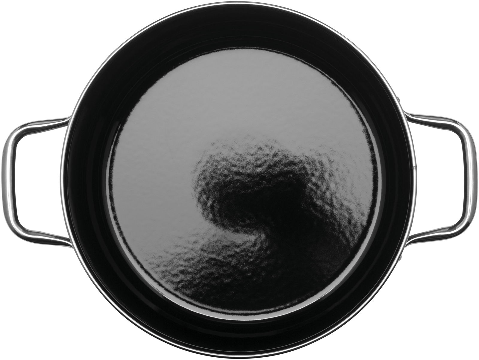 Topf aus der Vogelperspektive mit zwei Griffen, Teil des Topfsets Elegance Line 4tlg.