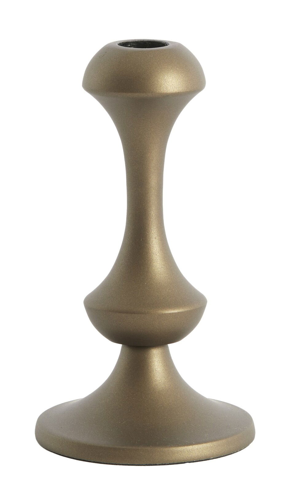 Light&Living Kerzenständer ISARA Goldfarbener Kerzenständer aus Metall, seitliche Ansicht