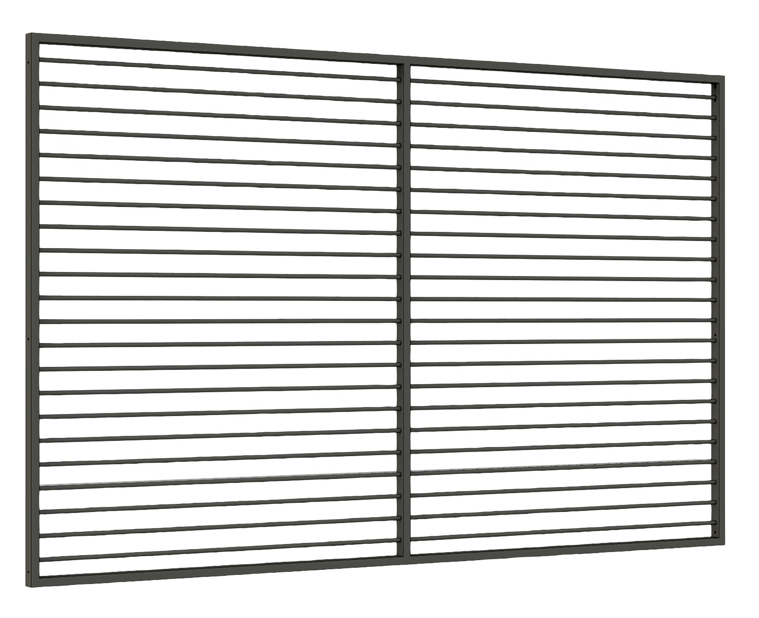 Siena Garden Sichtschutz Alu SCHATTENMANUFAKTUR Moderner Sichtschutz aus Aluminium mit horizontalen Lamellen, seitliche Perspektive