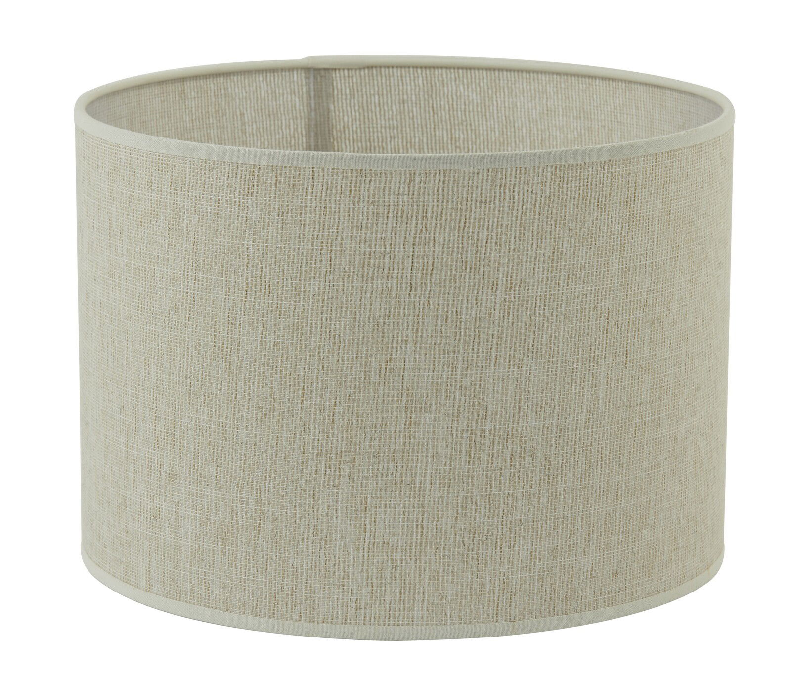 Light&Living Lampenschirm BRESKA Zylindrischer Lampenschirm aus beigem Stoff, seitliche Perspektive