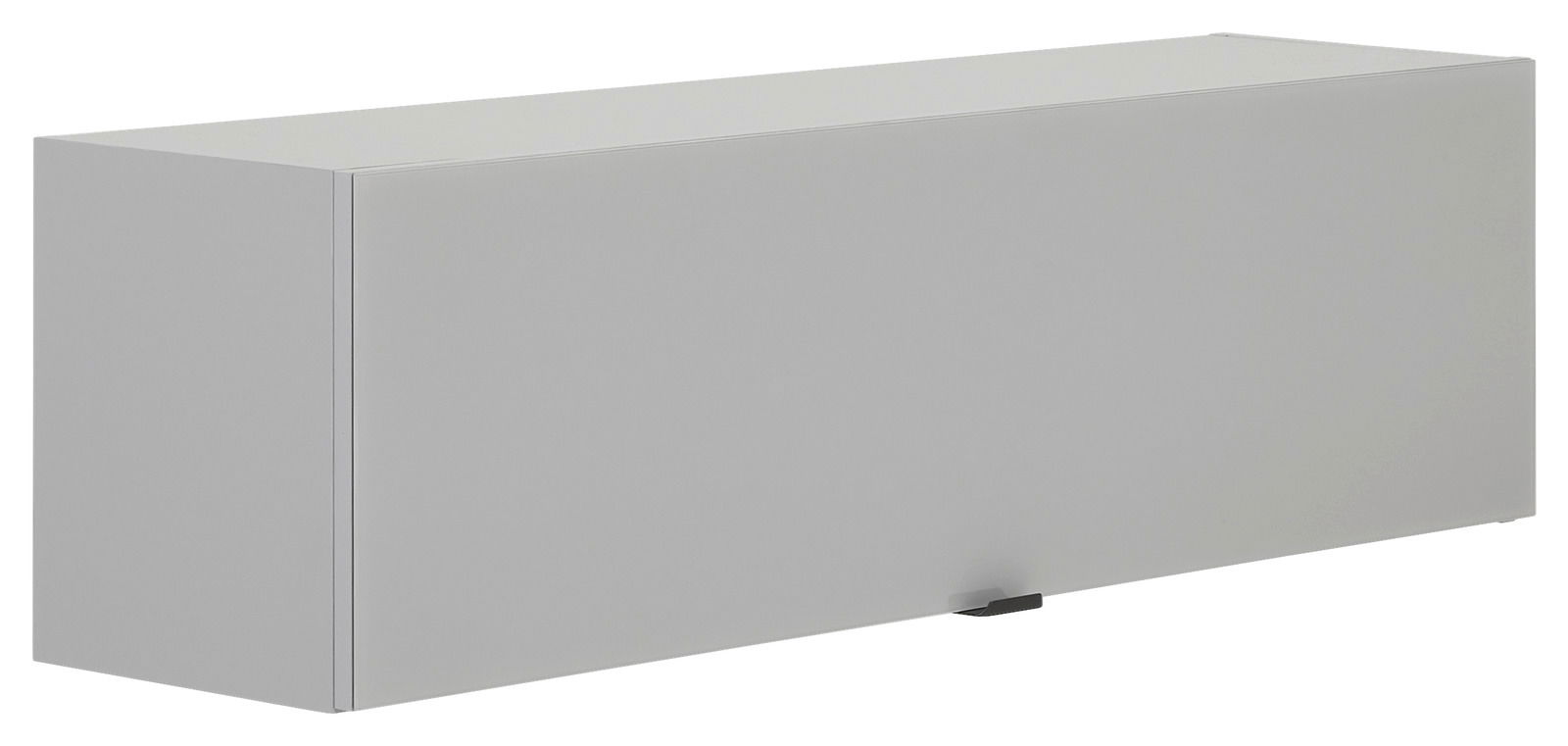 Hom´in Hängeschrank I POOLE Grauer Hängeschrank mit glatter Oberfläche, seitliche Perspektive