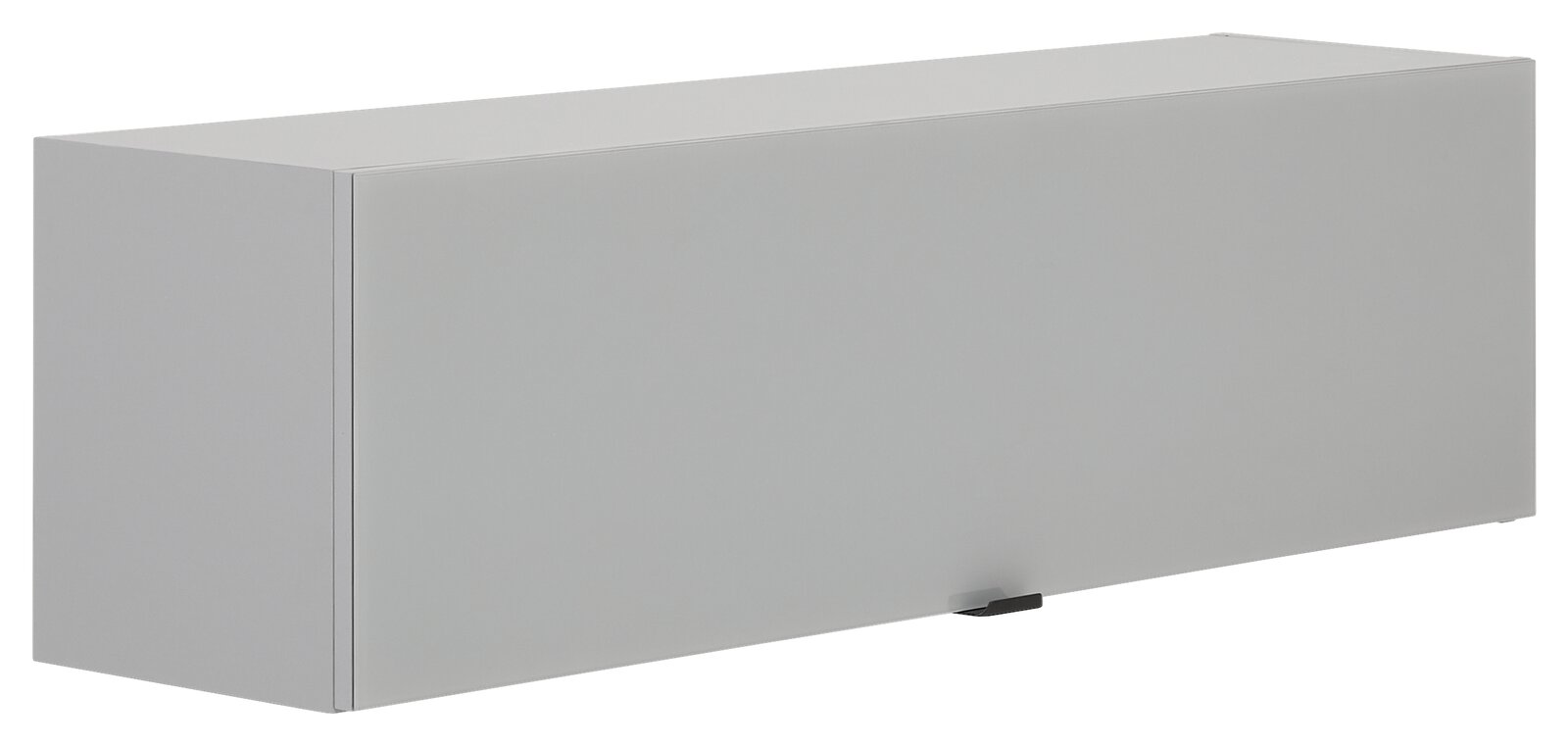 Hom´in Hängeschrank I POOLE Grauer Hängeschrank mit glatter Oberfläche, seitliche Perspektive