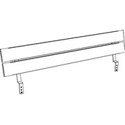 Kopfteil aus Holz und Metall, seitliche Perspektive