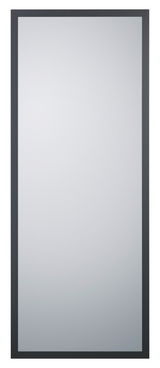 Rechteckiger Spiegel mit schwarzem Rahmen, frontal abgebildet.