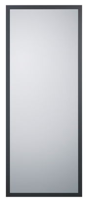 Rechteckiger Spiegel mit schwarzem Rahmen, frontal abgebildet.