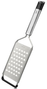 Grobreibe PRIMELINE aus Edelstahl mit ergonomischem Griff, seitliche Perspektive