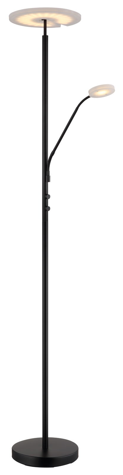 Globo Lighting Deckenfluter STANFORD Moderner Deckenfluter Globo Lighting STANFORD mit zusätzlichem Leselicht, seitliche Ansicht