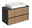 Moderner Waschtisch mit Holzlamellen-Design, seitliche Perspektive