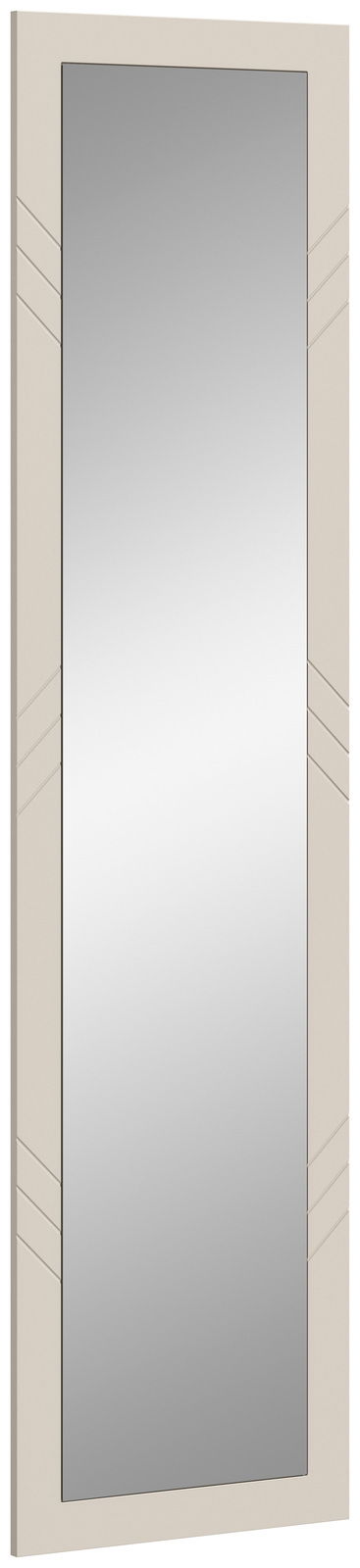 Rechteckiger Wandspiegel mit schlichtem Rahmen und dezentem Design, seitliche Perspektive