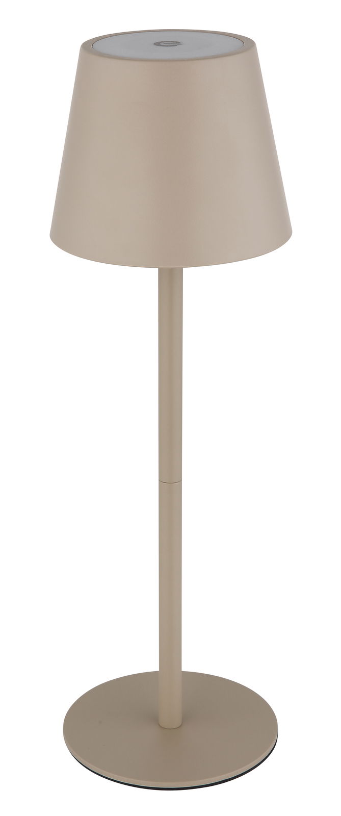 Akku-Tischleuchte VANNIE 3 in Beige, seitliche Ansicht