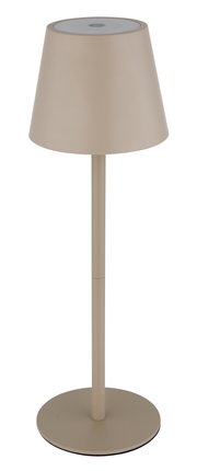 Akku-Tischleuchte VANNIE 3 in Beige, seitliche Ansicht