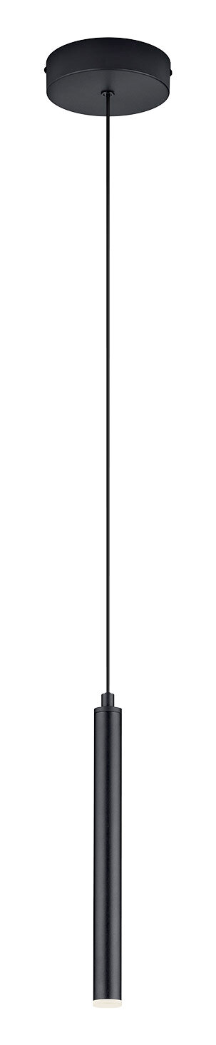 Musterring Pendelleuchte CALINA Moderne schwarze Pendelleuchte CALINA, zylindrische Form, seitliche Perspektive