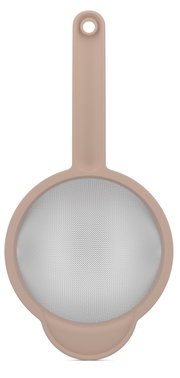Sieb mit einem Durchmesser von 167 mm, beige, aus der Vogelperspektive fotografiert