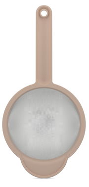 Sieb mit einem Durchmesser von 167 mm, beige, aus der Vogelperspektive fotografiert