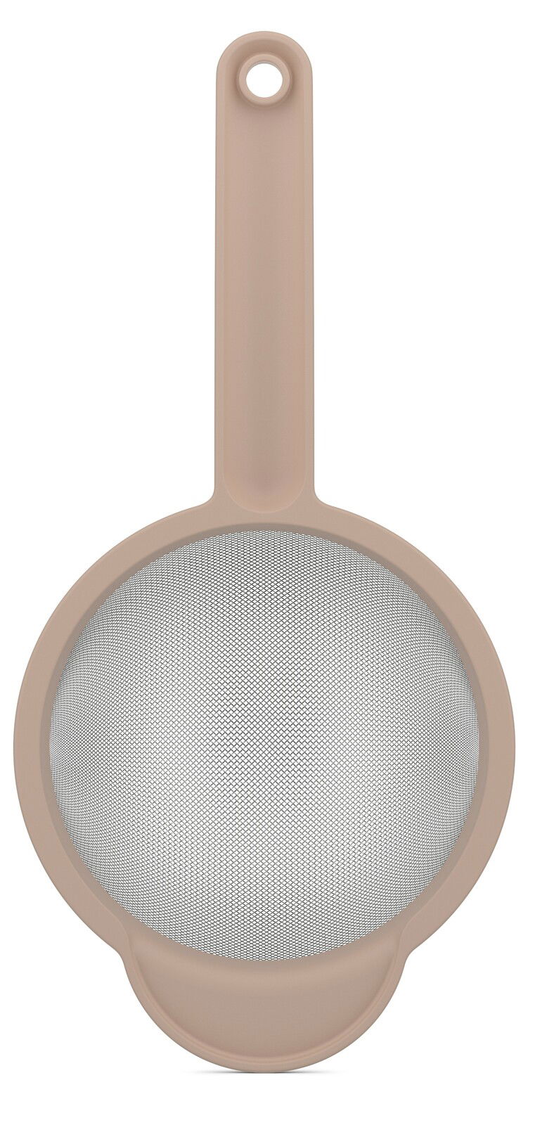 Sieb mit einem Durchmesser von 167 mm, beige, aus der Vogelperspektive fotografiert