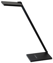 Moderne LED-Schreibtischleuchte in Schwarz, seitliche Perspektive