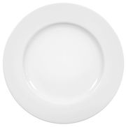 Weißer flacher Teller Rondo/Liane 30cm, Draufsicht