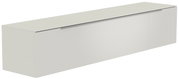 XL hangend lowboard in een lichte kleur, zijaanzicht