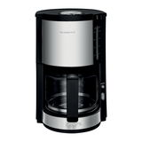 Kaffeemaschine ProAroma Plus in Frontalansicht mit Edelstahl- und schwarzen Elementen.