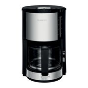 Kaffeemaschine ProAroma Plus in Frontalansicht mit Edelstahl- und schwarzen Elementen.