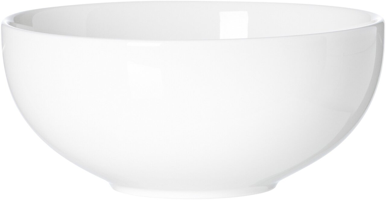 Weiße Servierschale Skagen 18cm, seitliche Perspektive