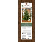 Bovenaanzicht van de Everlands Grandis Fir Pre-Lit kunstkerstboomverpakking, met een groene boom van 1,8 m en 400 warmwitte micro-ledlampjes
