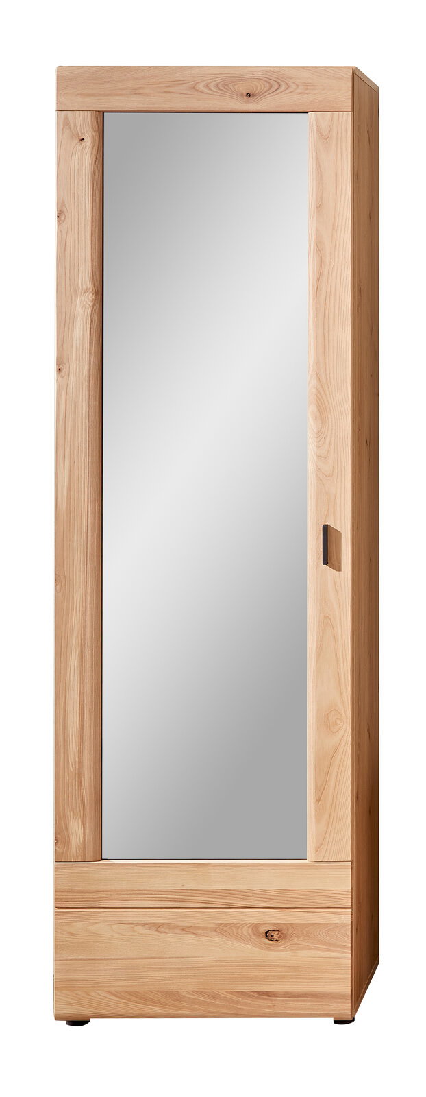 Garderobenschrank aus Holz mit Spiegel, Frontalansicht