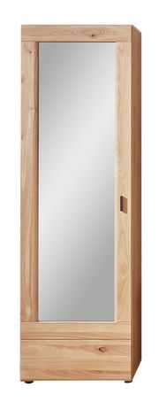 Garderobenschrank aus Holz mit Spiegel, Frontalansicht
