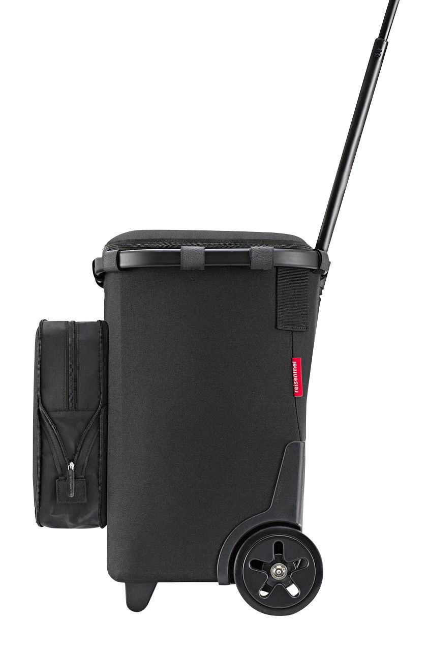 Schwarzer Carrycruiser Plus mit Teleskopgriff und seitlicher Tasche, Seitenansicht