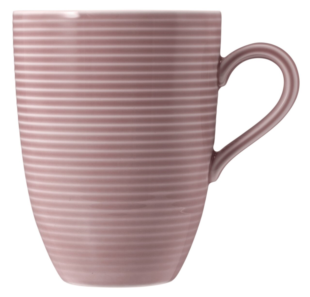 Rosa Becher mit Henkel, 0,35 l, seitliche Perspektive