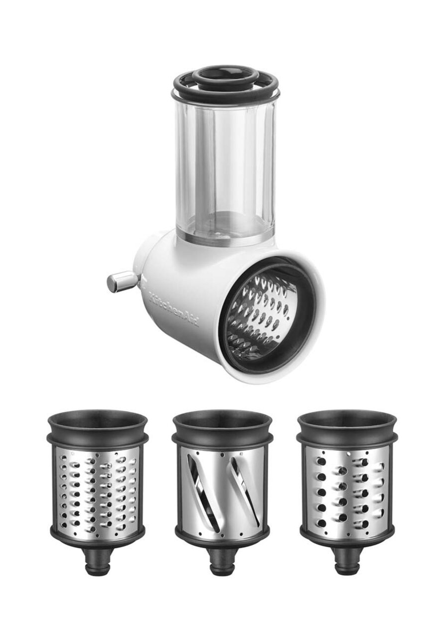 KitchenAid Gemüseschneider/Schnitzwerk ZUBEHÖR Gemüseschneider mit drei austauschbaren Trommeln, seitliche Perspektive