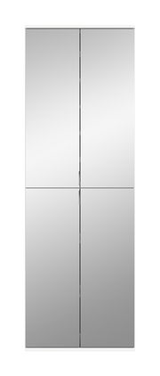 Moderner Spiegelschrank mit vier Türen, frontale Ansicht