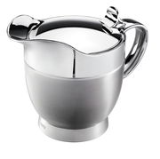 Thermo-Sauciere SERVIRO aus Edelstahl, seitliche Perspektive