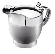 Thermo-Sauciere SERVIRO aus Edelstahl, seitliche Perspektive