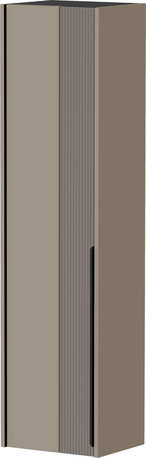 Dieter Knoll Hängegarderobenschrank FIORE Hängender Garderobenschrank in seitlicher Perspektive mit moderner, gerippter Front und neutralem Farbton