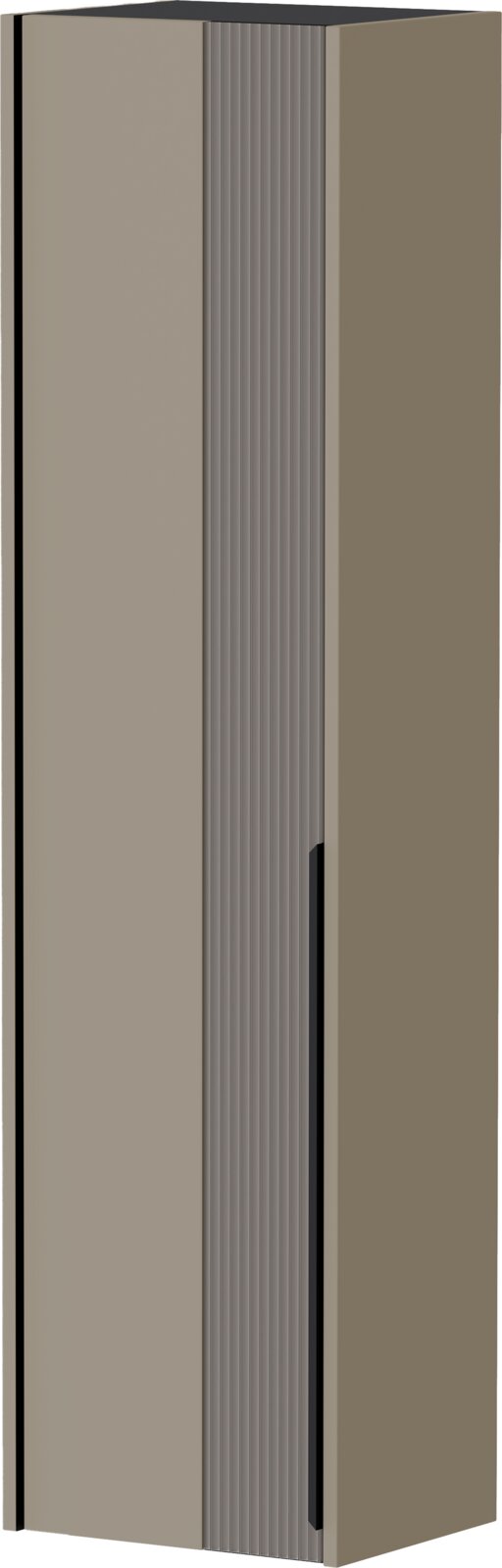 Dieter Knoll Hängegarderobenschrank FIORE Hängender Garderobenschrank in seitlicher Perspektive mit moderner, gerippter Front und neutralem Farbton