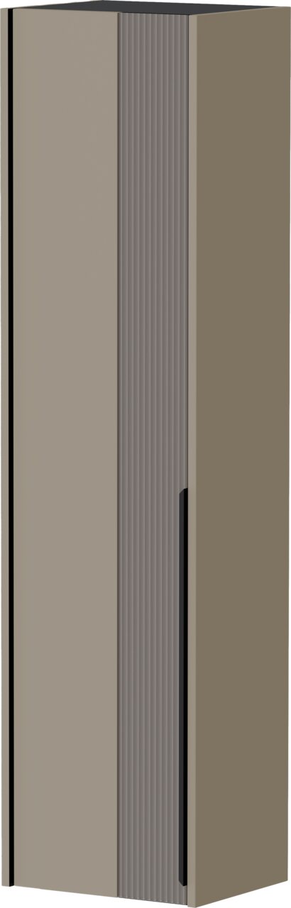 Dieter Knoll Hängegarderobenschrank FIORE Hängender Garderobenschrank in seitlicher Perspektive mit moderner, gerippter Front und neutralem Farbton