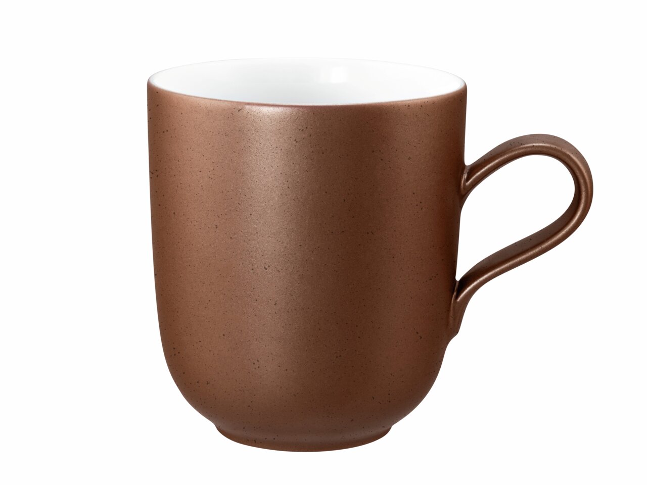 Seltmann Weiden Kaffeebecher LIBERTY BRONZE Bronzefarbener Becher mit Henkel, 0,40l, seitliche Perspektive