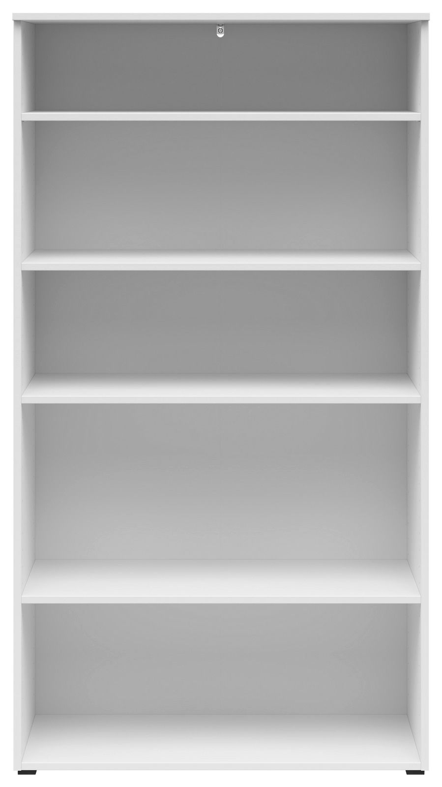 Carryhome Regal MULTISTAURAUM Weißes Regal mit fünf Ebenen, frontal betrachtet.