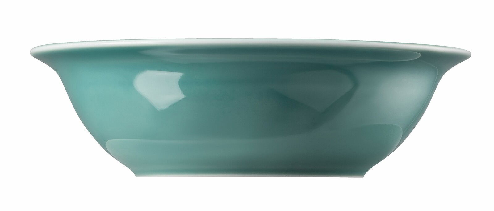 Eisblau Schüssel aus seitlicher Perspektive