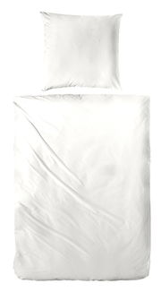 Weiße Bettwäsche 135x200cm mit Kopfkissenbezug, Draufsicht