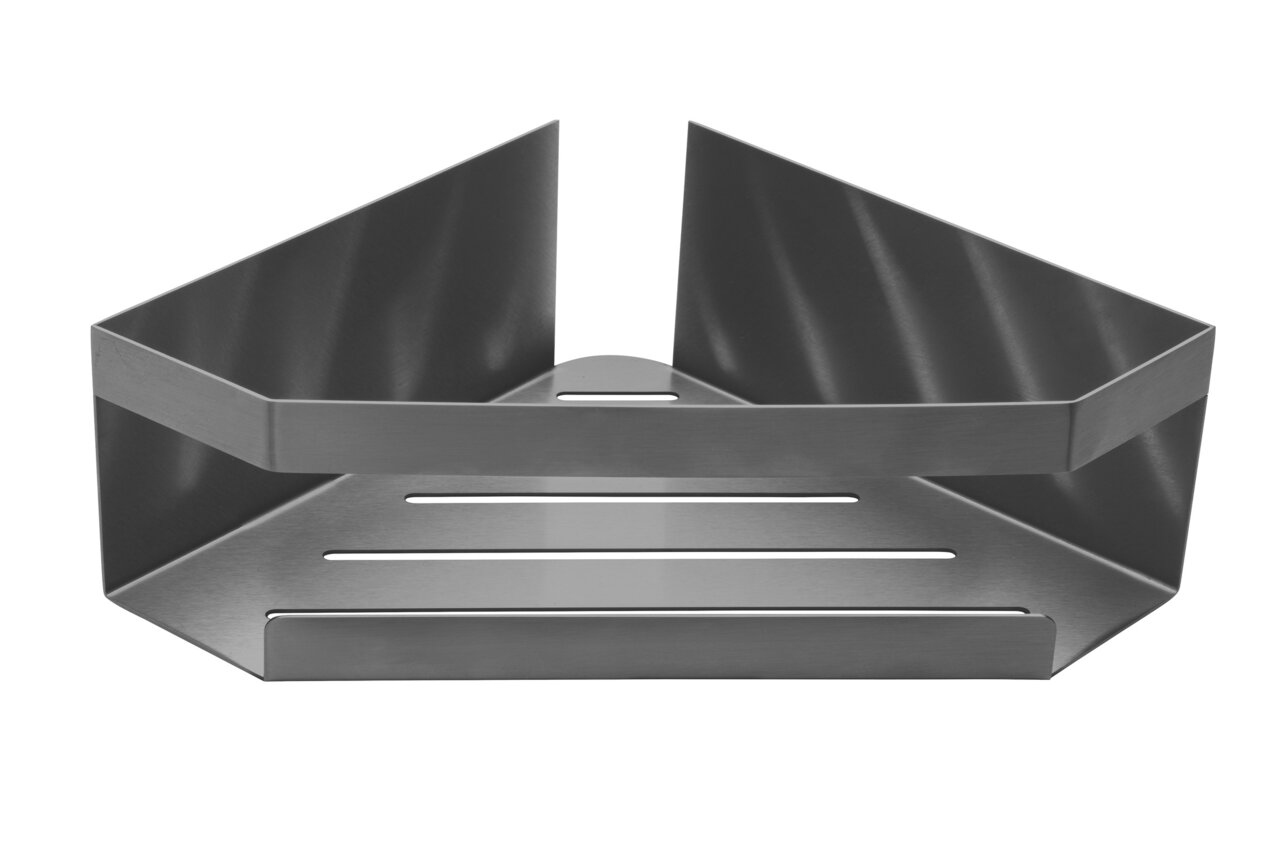 Hoekplank Meleto in gunmetal, vooraanzicht