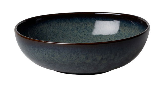 Graue Müslischale Lave 380ml, seitliche Perspektive