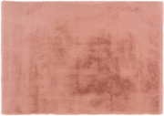 Rosa Fellteppich in Draufsicht